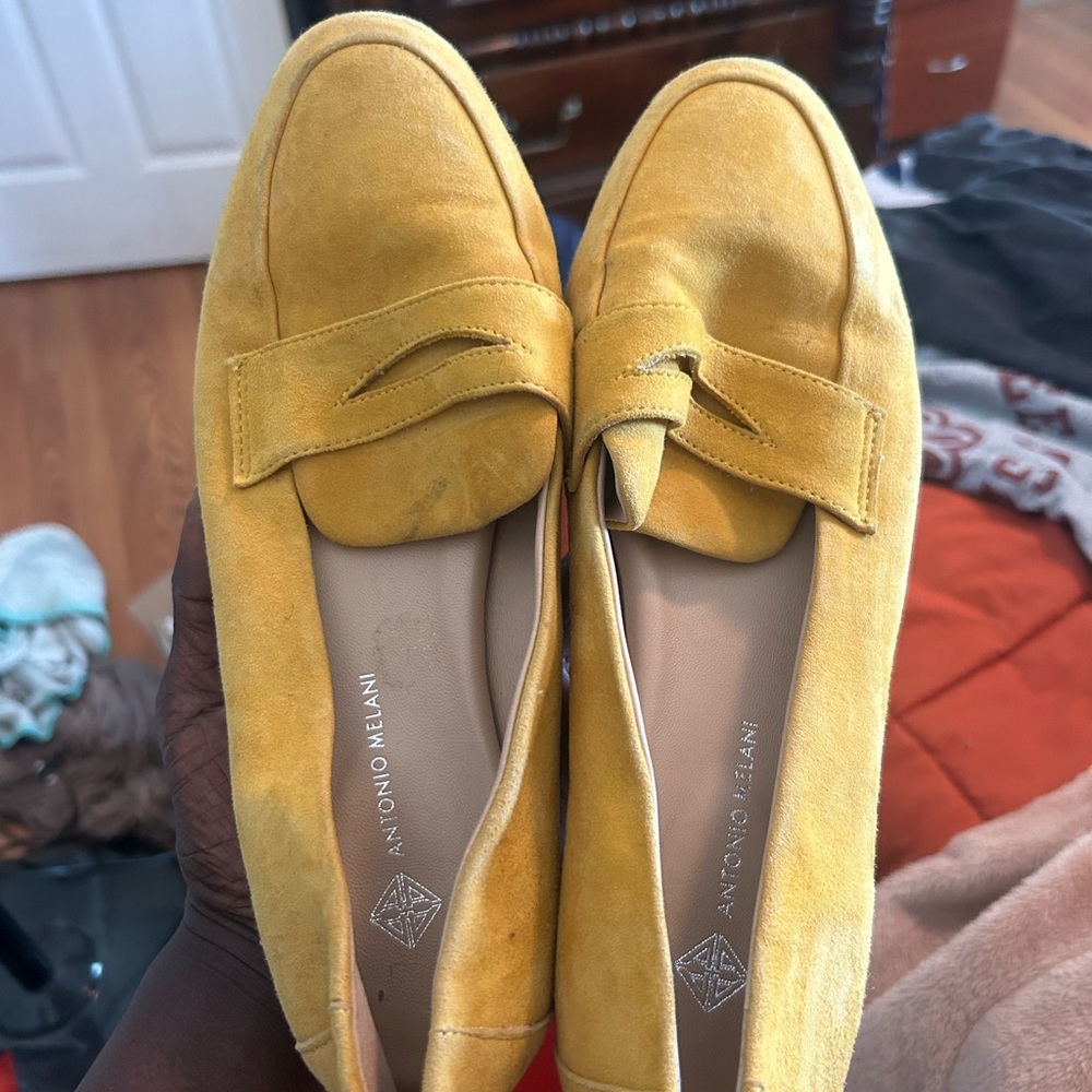 Antonio Melani Mustard Suede Loafers